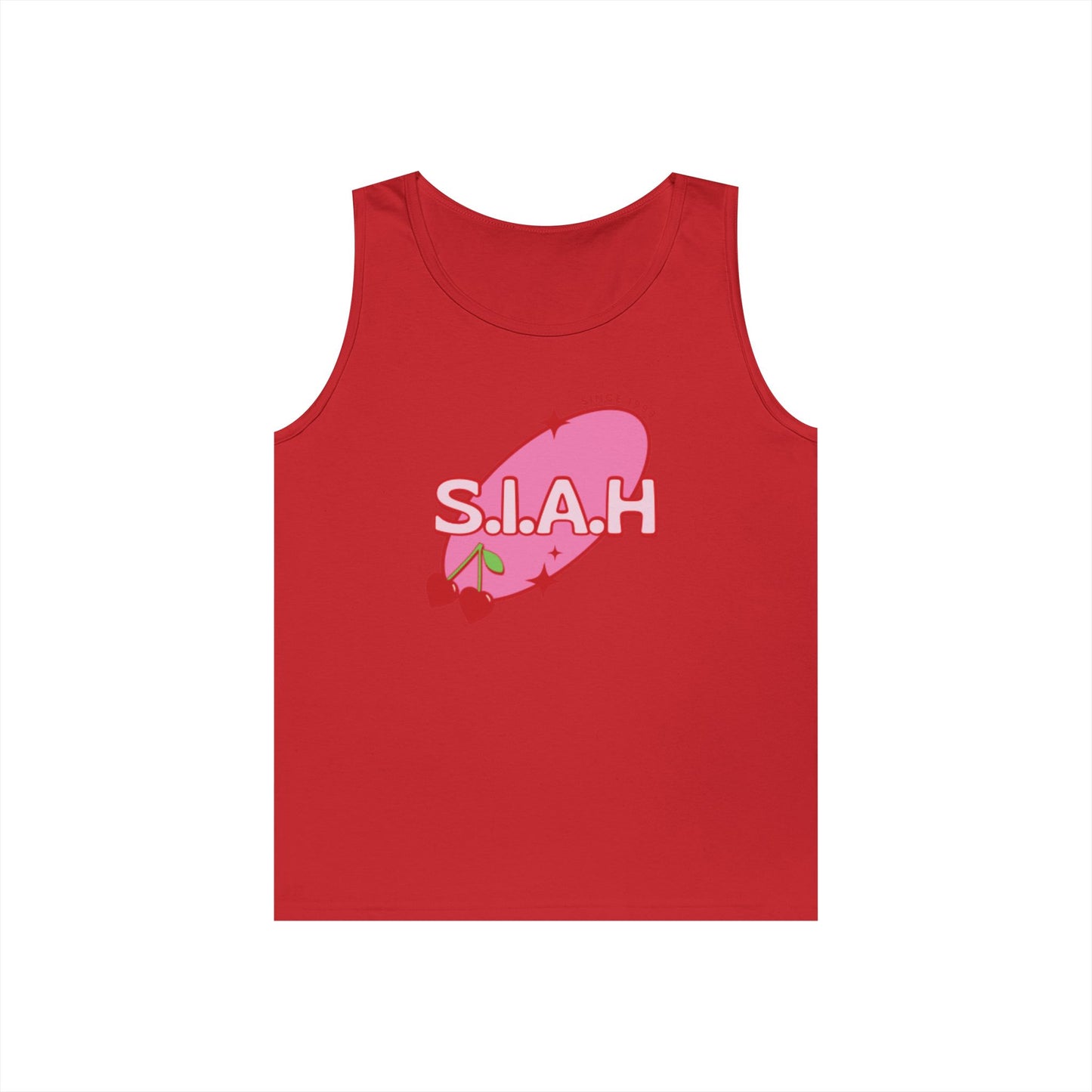 S.I.A.H "Cherry Genesis" Unisex Heavy Cotton Tank Top
