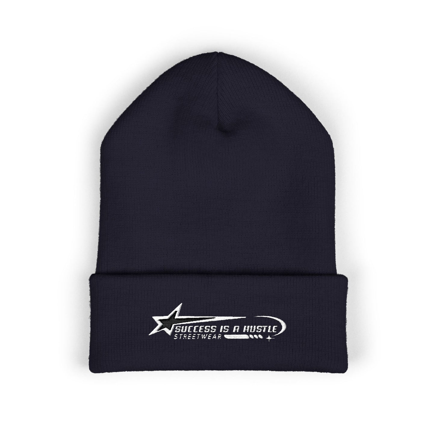 S.I.A.H "Hustle Orbit" (White Edition) Classic Cuffed Beanie