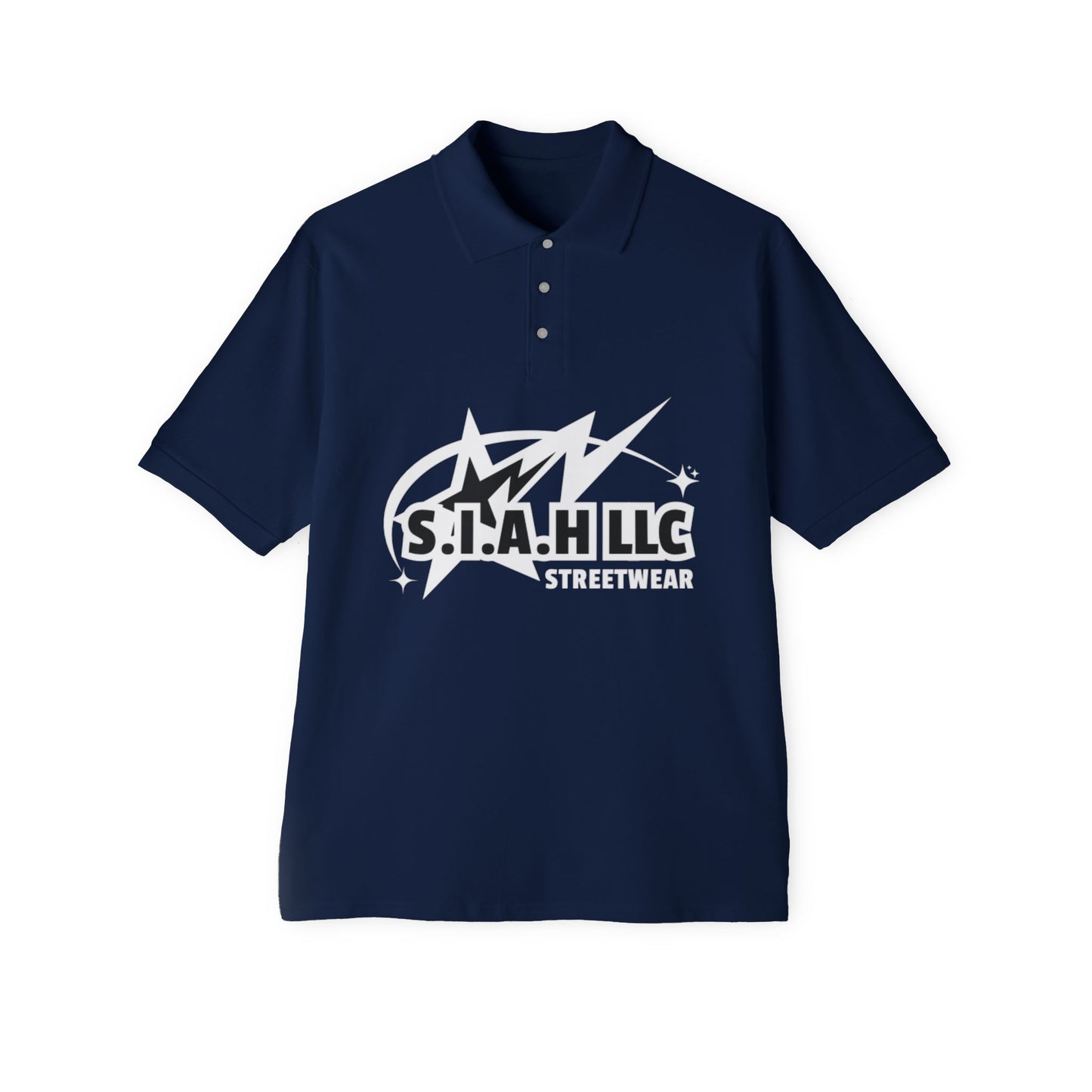 S.I.A.H "Shockwave Standard" (White Edition) Men's Piqué Polo