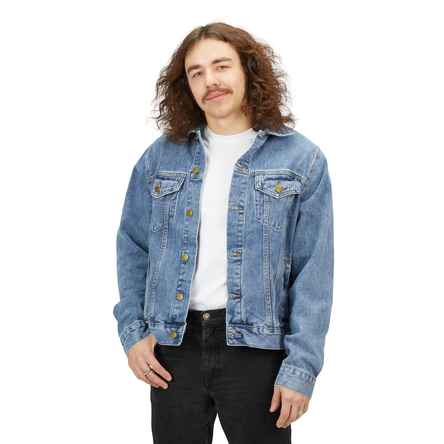 S.I.A.H "Grid Authority" Men's Denim Jacket