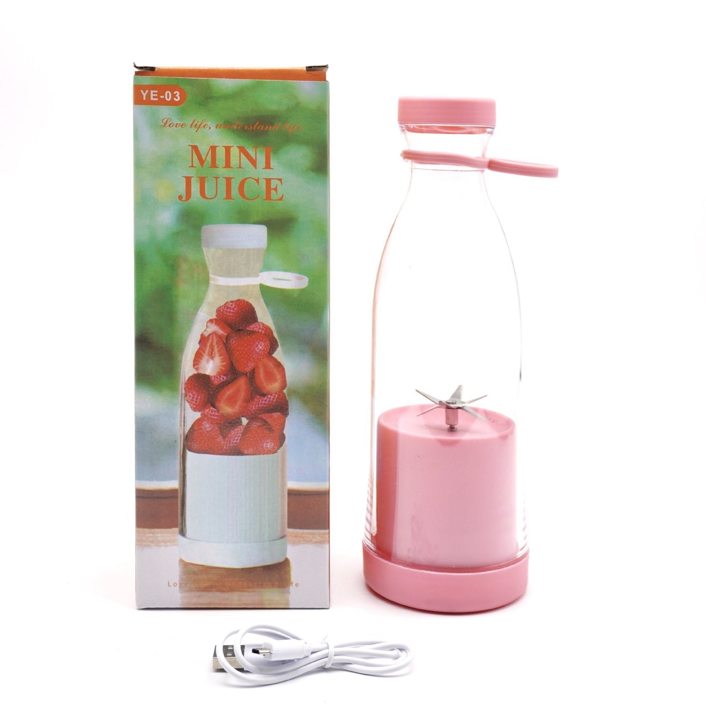 USB Electric Household 6-Leaf Cutter Head Wine Bottle Juicer Cup