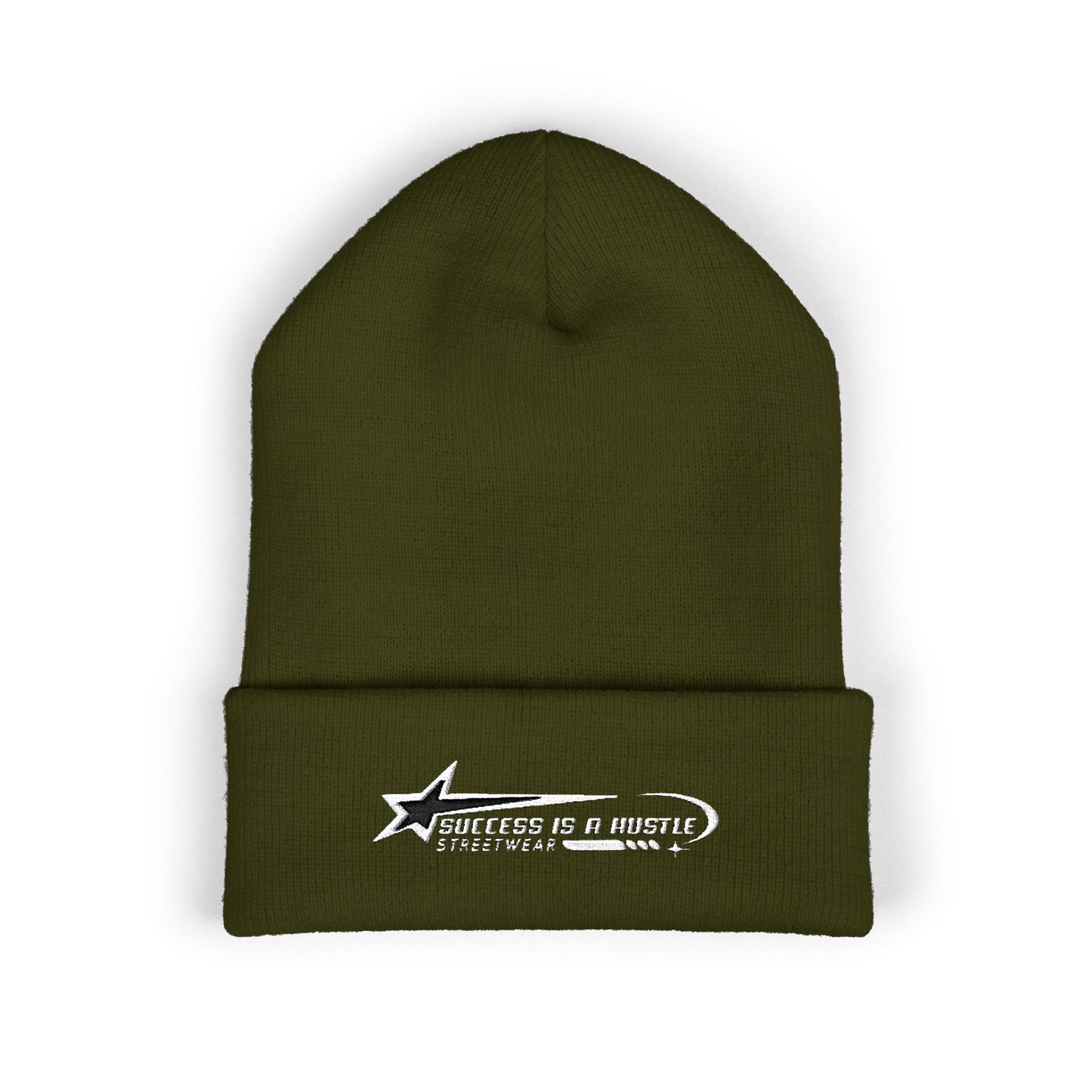 S.I.A.H "Hustle Orbit" (White Edition) Classic Cuffed Beanie