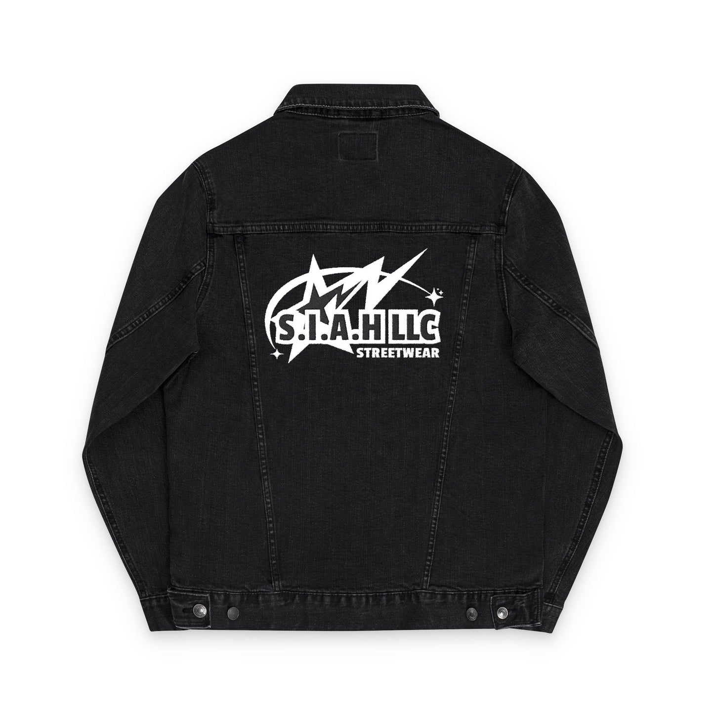 S.I.A.H "Omni Mark" X "Shockwave Standard" (White Edition) Unisex Denim Jacket (Embroidery)