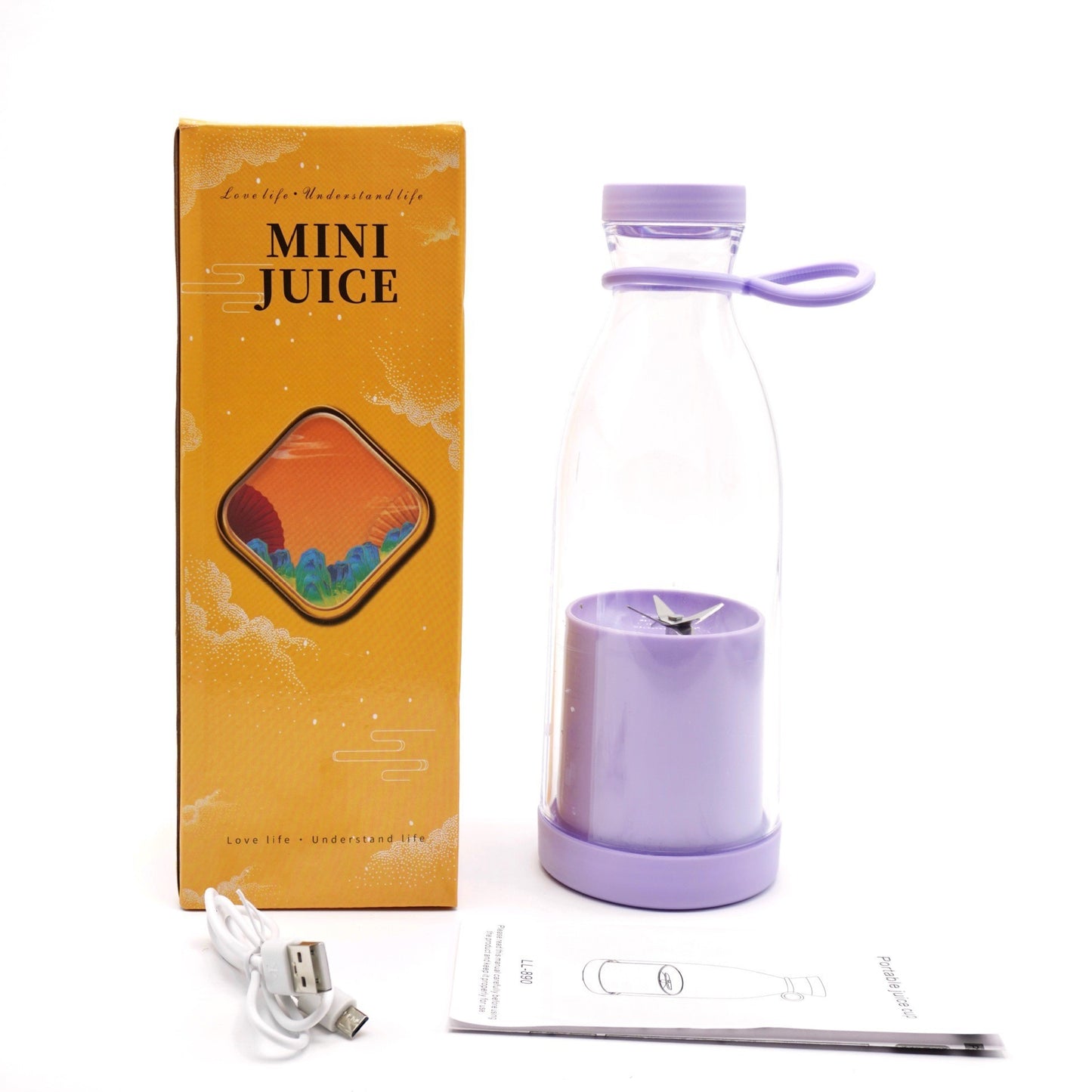 USB Electric Household 6-Leaf Cutter Head Wine Bottle Juicer Cup