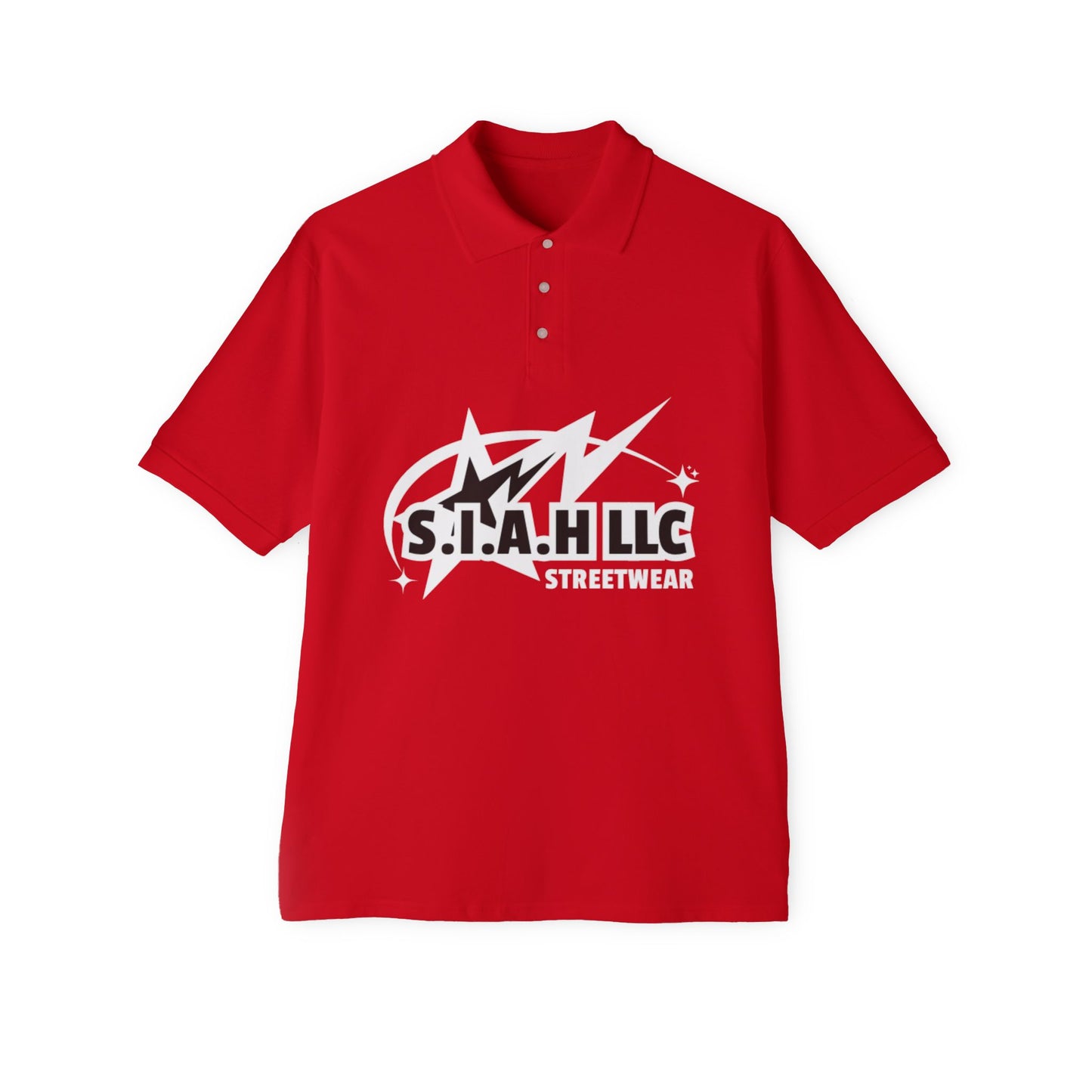 S.I.A.H "Shockwave Standard" (White Edition) Men's Piqué Polo