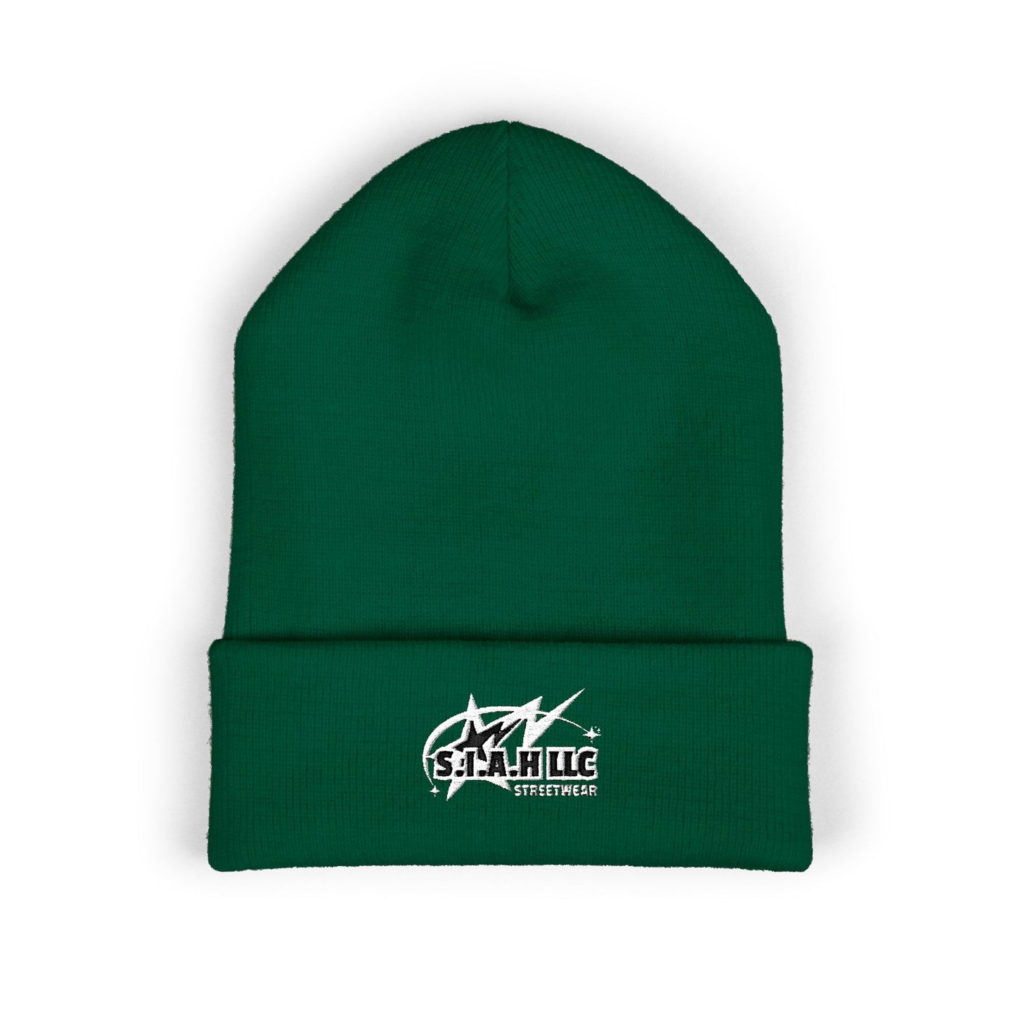 S.I.A.H "Shockwave Standard" (White Edition) Classic Cuffed Beanie