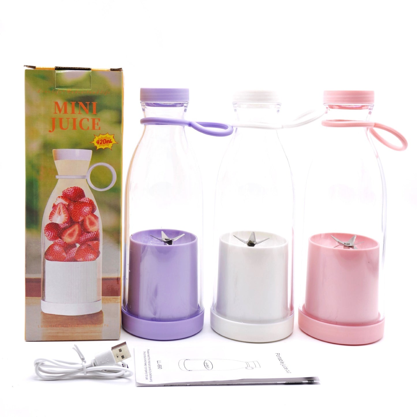 USB Electric Household 6-Leaf Cutter Head Wine Bottle Juicer Cup