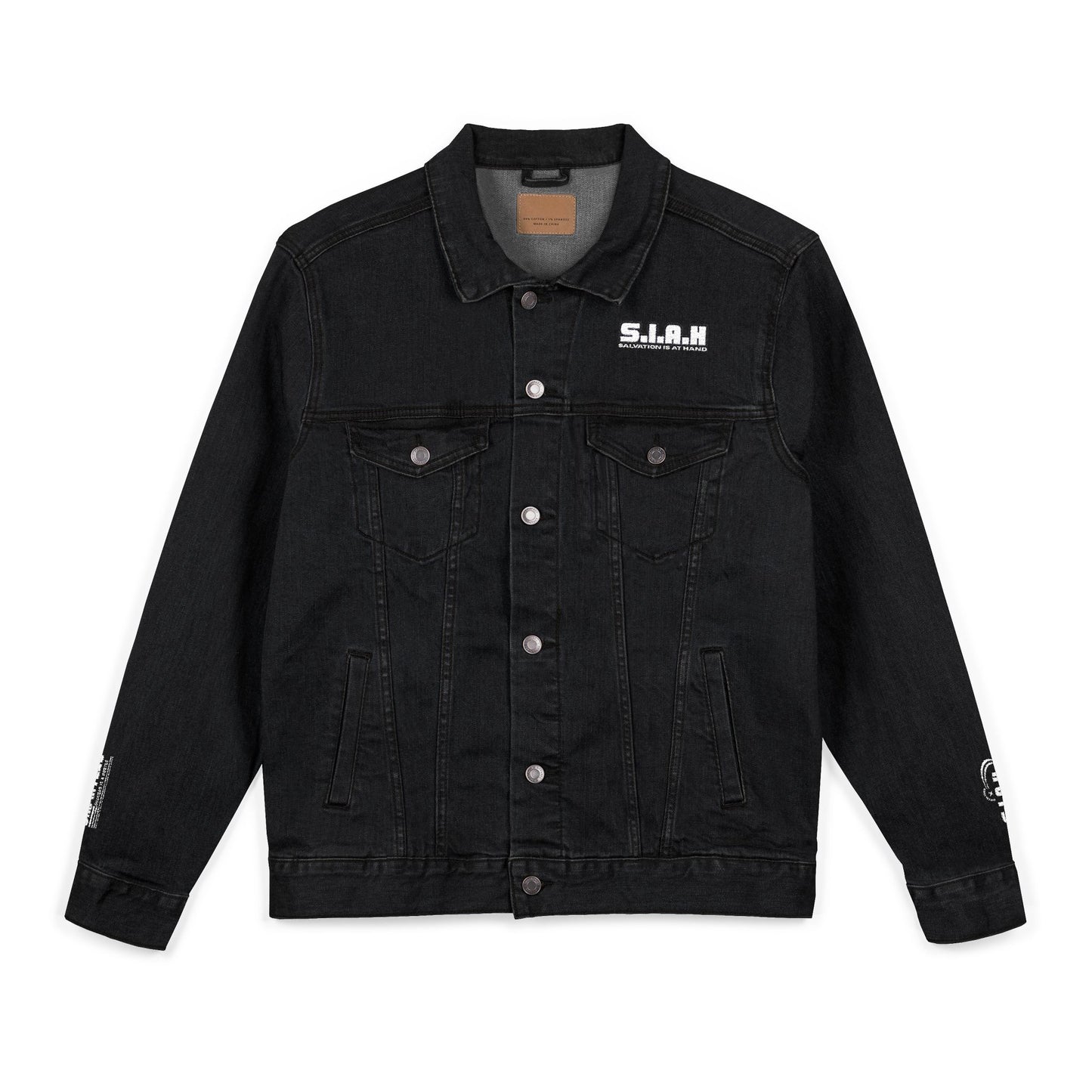 S.I.A.H "Omni Mark" X "Shockwave Standard" (White Edition) Unisex Denim Jacket (Embroidery)