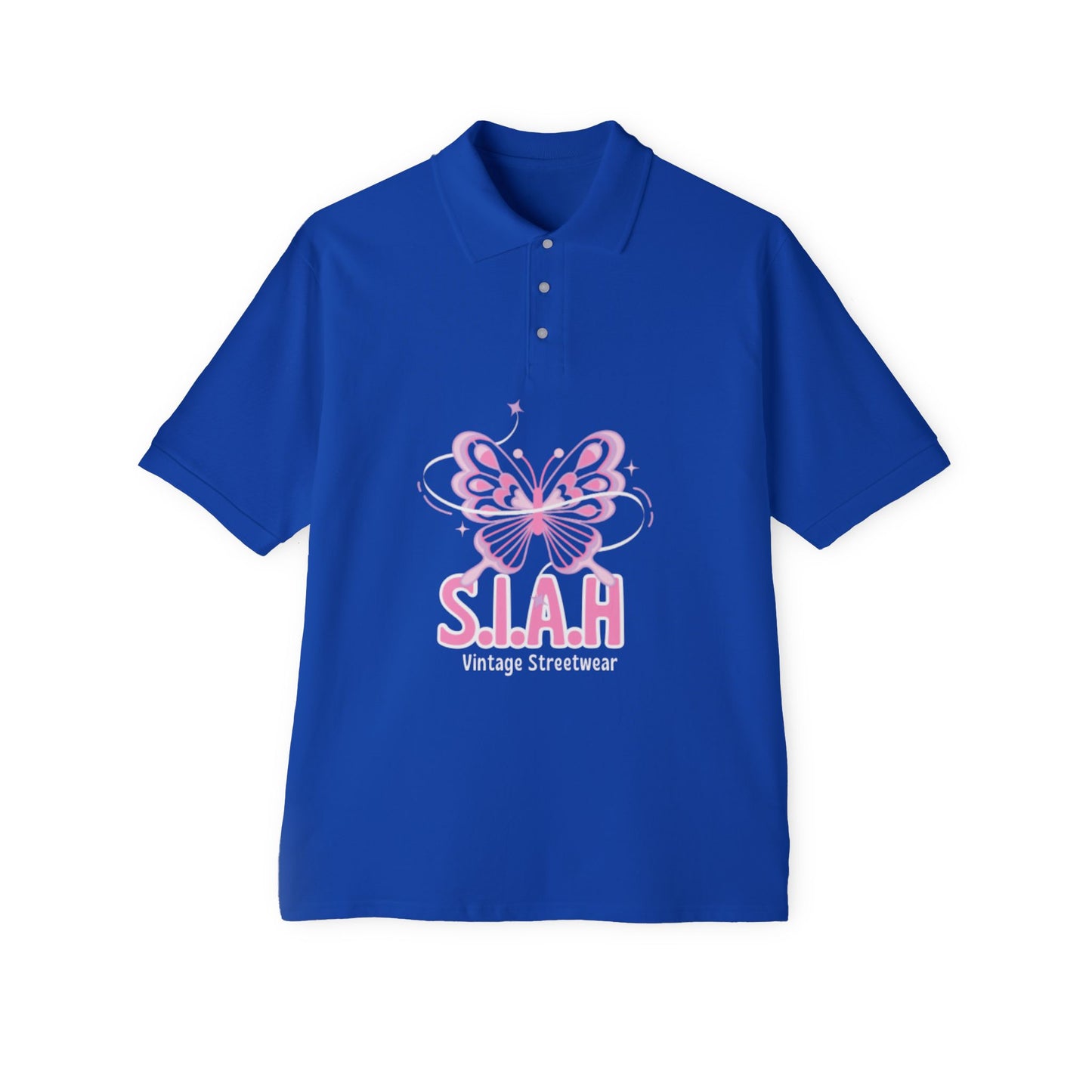 S.I.A.H "Butterfly Rebirth" Men's Piqué Polo