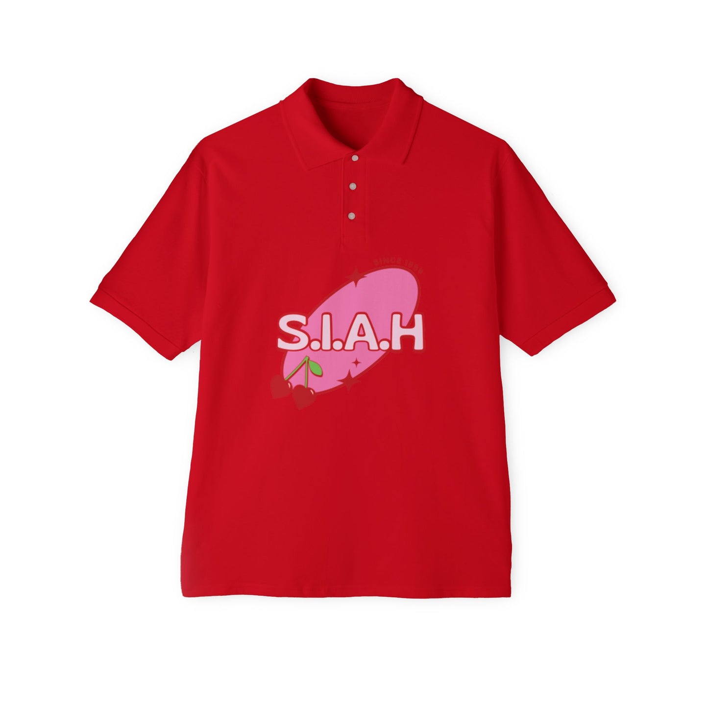 S.I.A.H "Cherry Genesis" Men's Piqué Polo