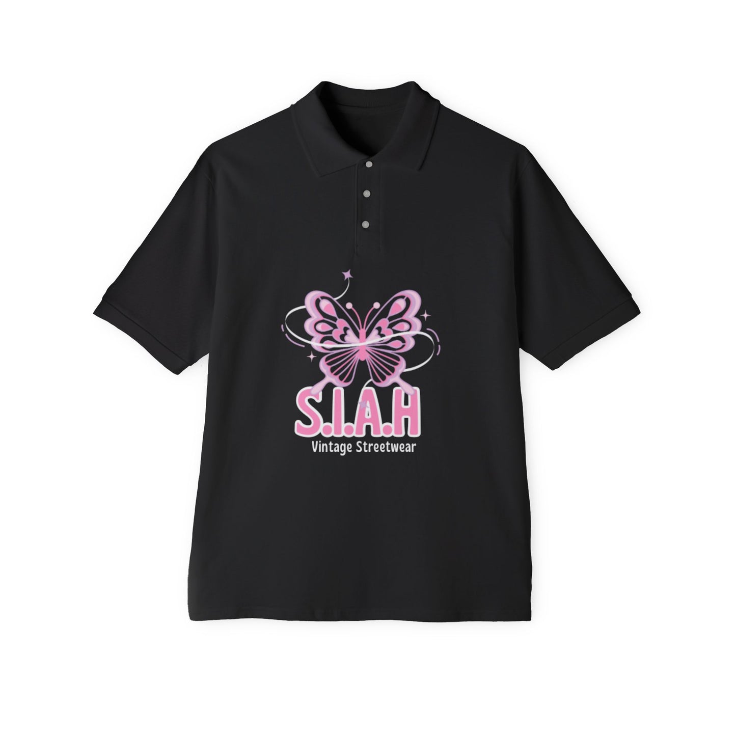S.I.A.H "Butterfly Rebirth" Men's Piqué Polo