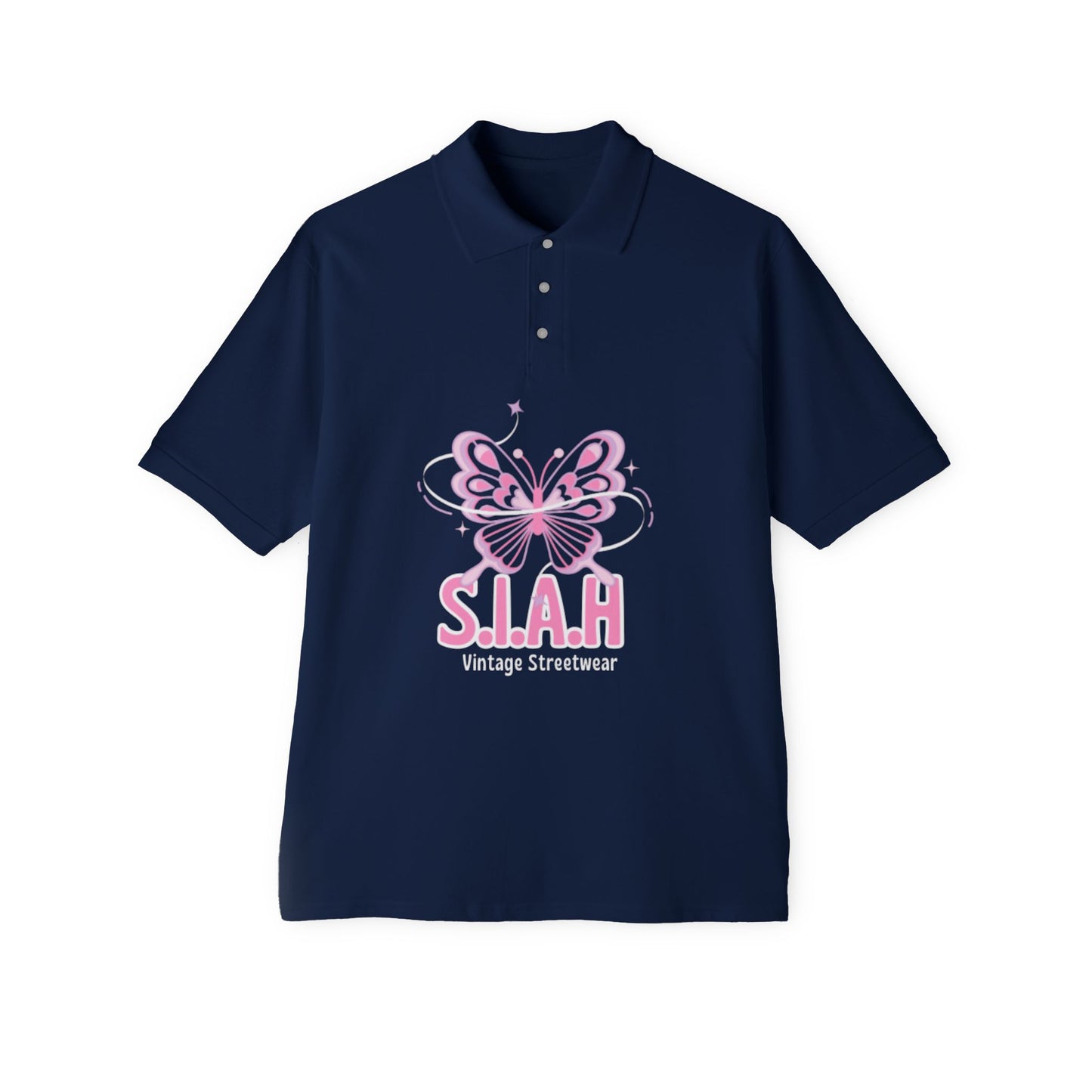 S.I.A.H "Butterfly Rebirth" Men's Piqué Polo