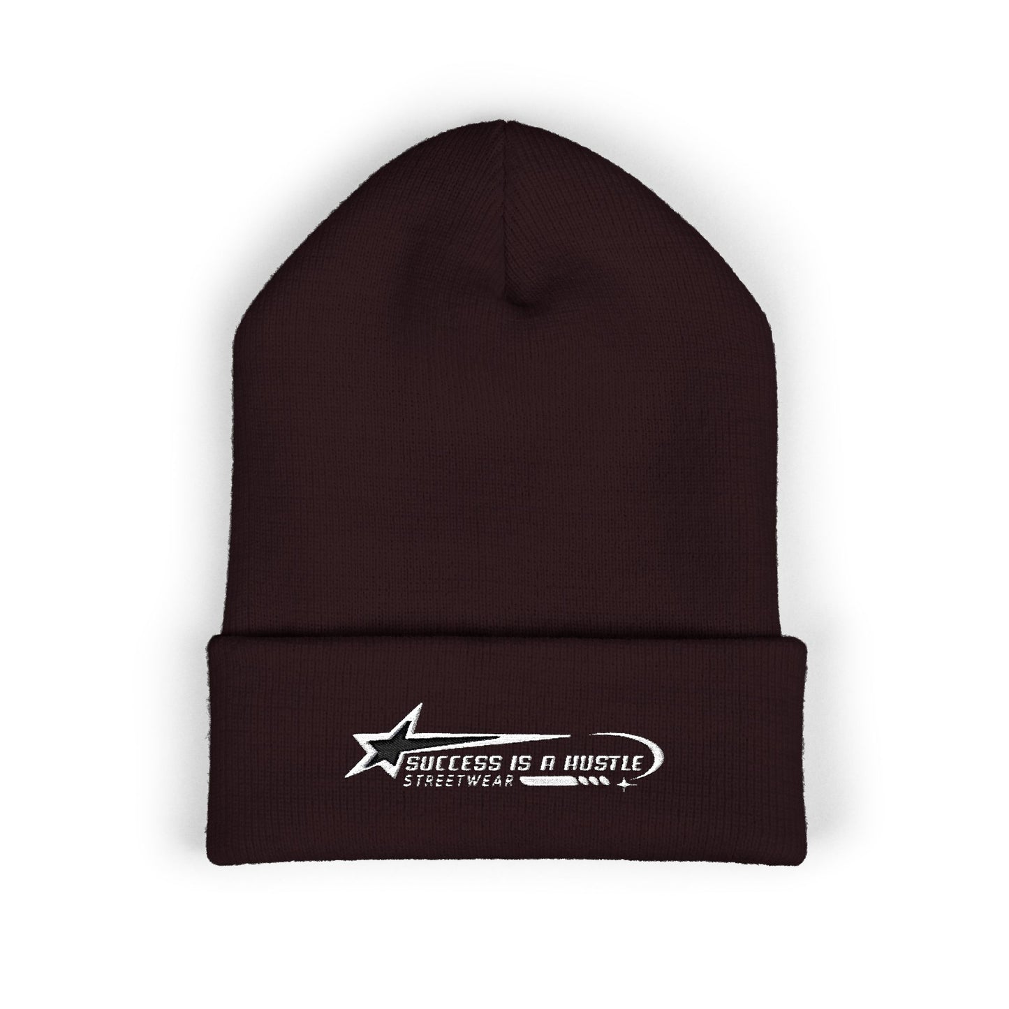 S.I.A.H "Hustle Orbit" (White Edition) Classic Cuffed Beanie