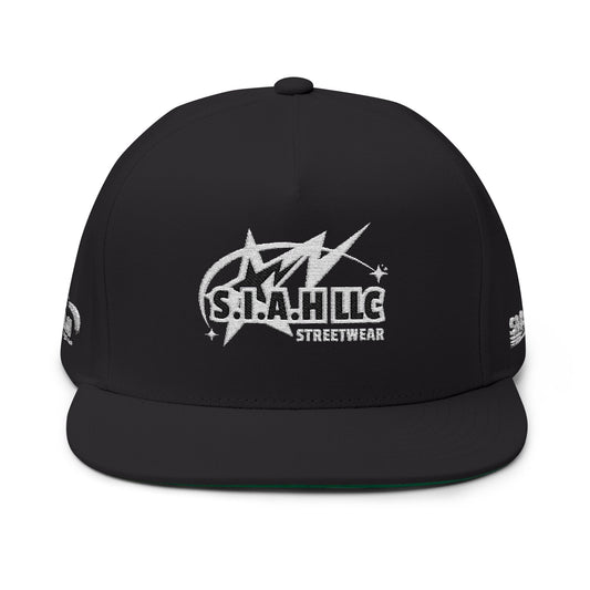 S.I.A.H  "Shockwave Standard" (White Edition) Flat Bill Cap