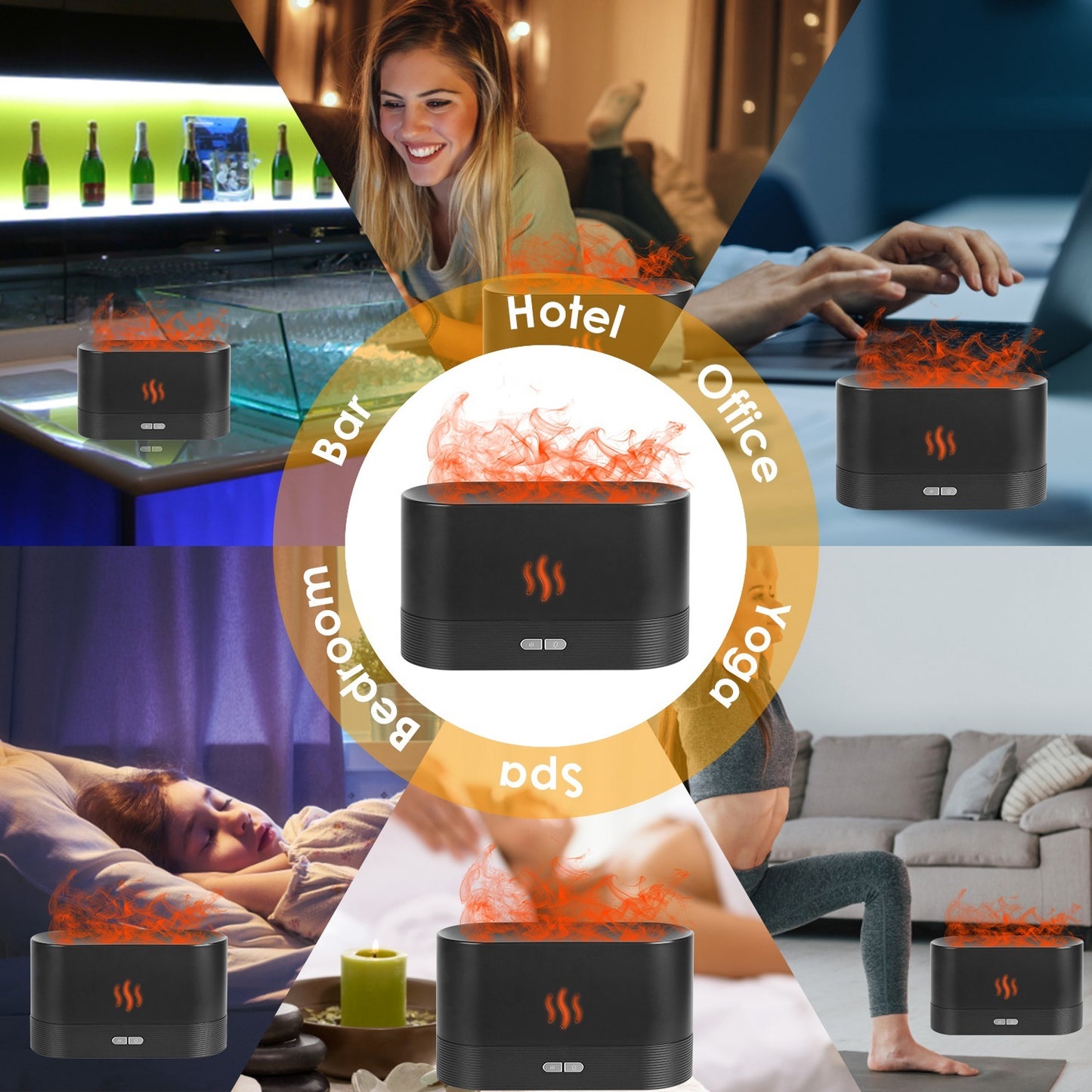 Ultrasonic 20ml Cool Mist Aroma Humidifier Essential Oil Diffuser