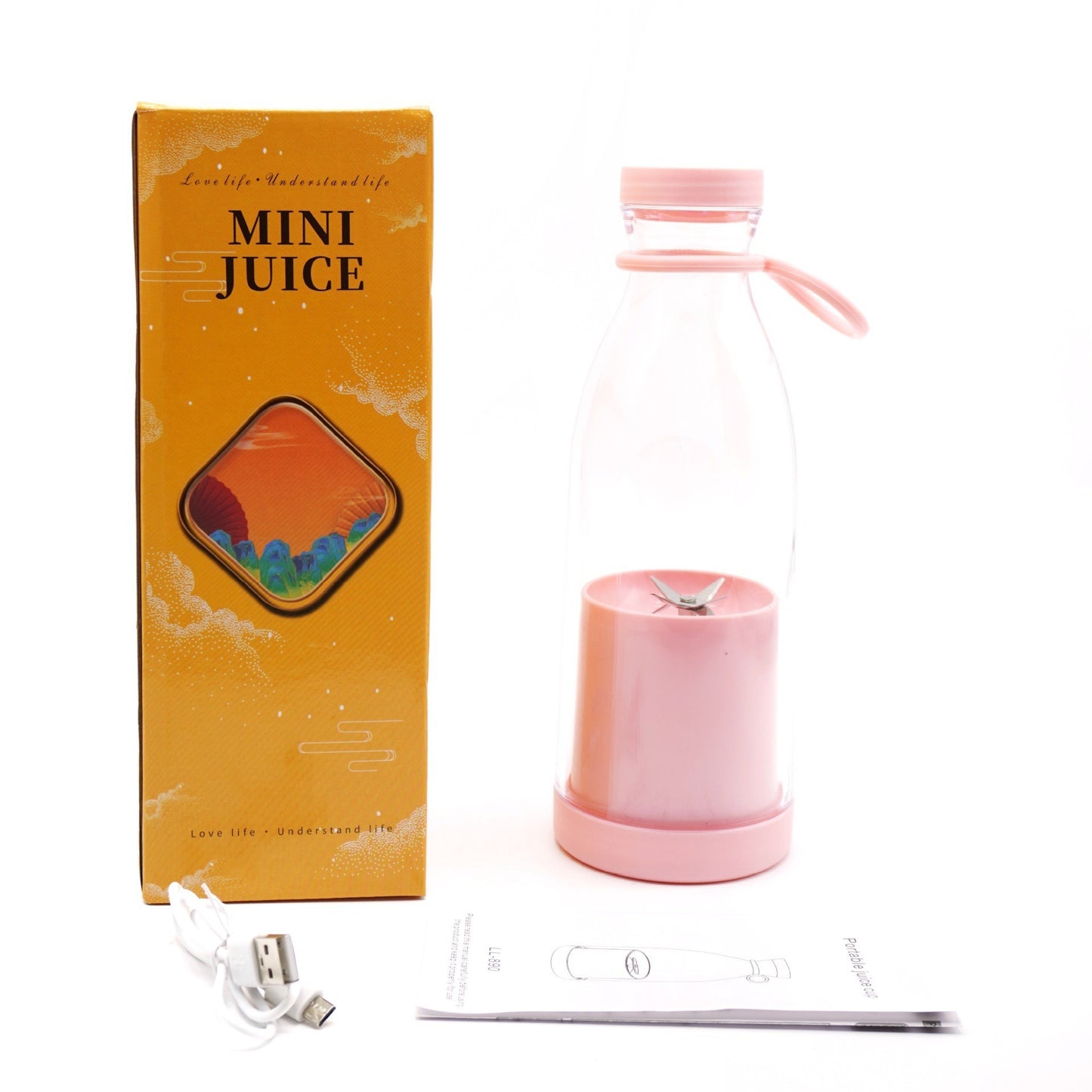 USB Electric Household 6-Leaf Cutter Head Wine Bottle Juicer Cup
