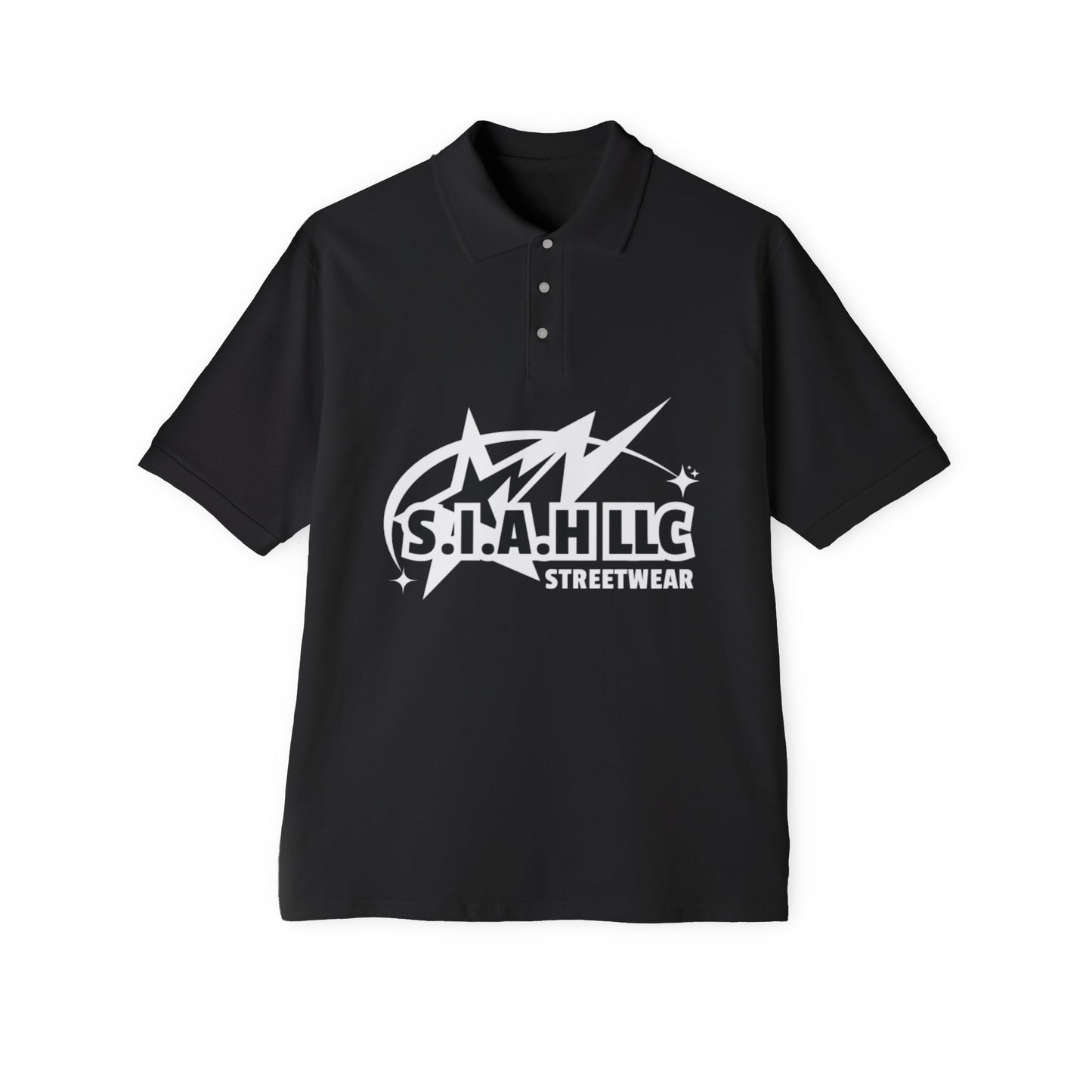S.I.A.H "Shockwave Standard" (White Edition) Men's Piqué Polo