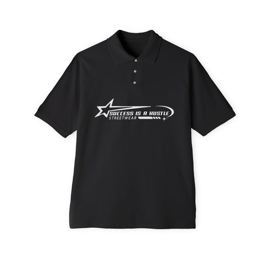 S.I.A.H "Hustle Orbit" (White Edition) Men's Piqué Polo