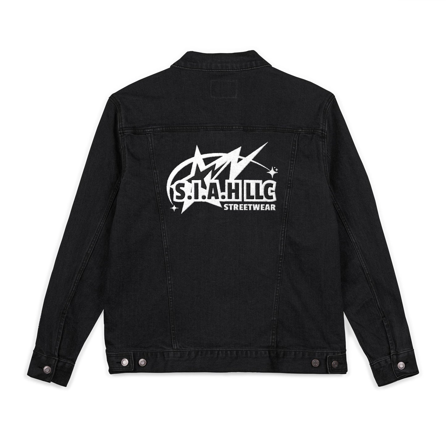 S.I.A.H "Omni Mark" X "Shockwave Standard" (White Edition) Unisex Denim Jacket (Embroidery)