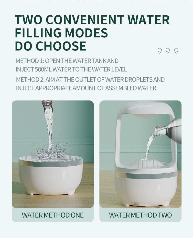 Large Capacity - Anti Gravity/Quiet Heavy Fog Sprayer /Water Drop Backflow -  Aromatherapy Humidifier Machine
