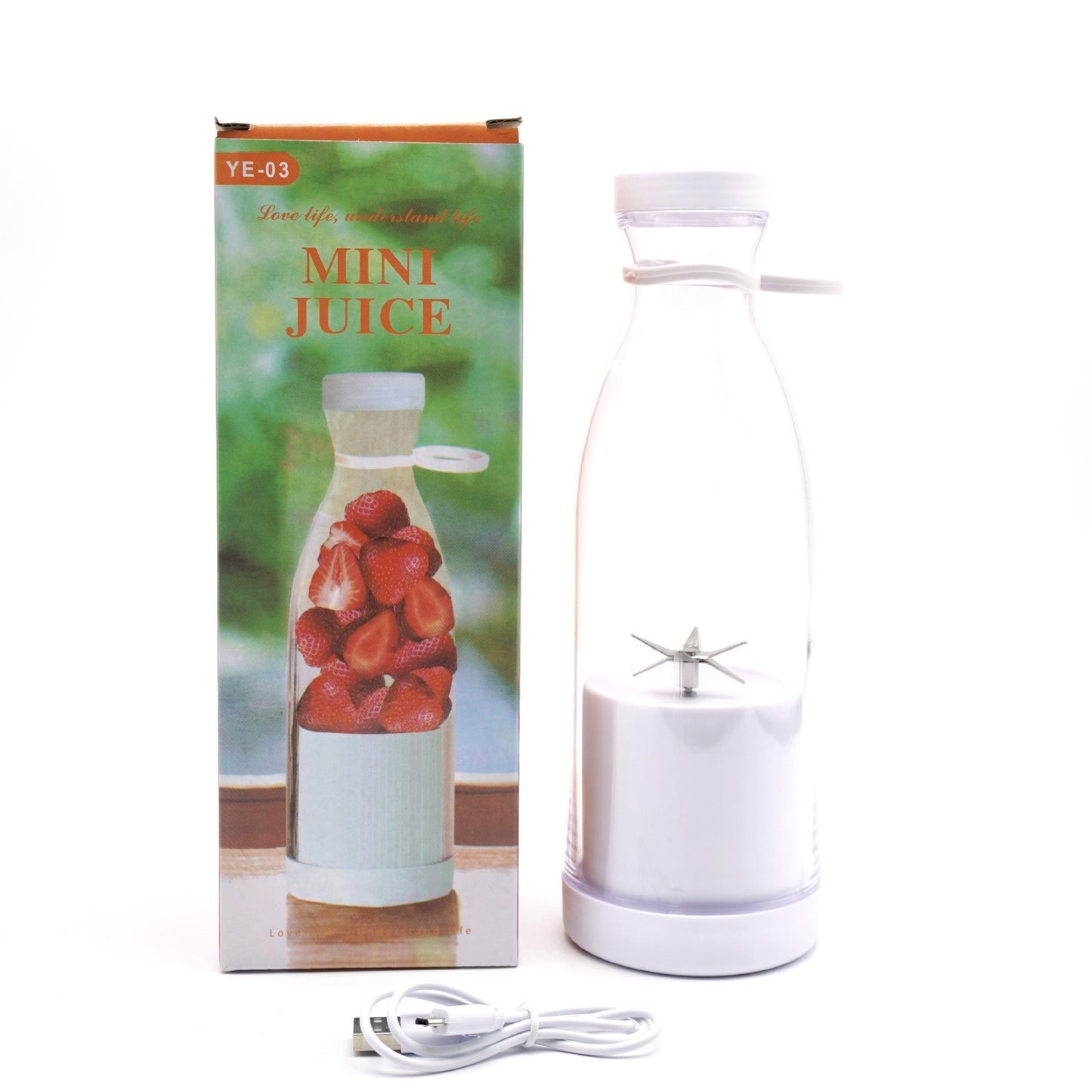 USB Electric Household 6-Leaf Cutter Head Wine Bottle Juicer Cup