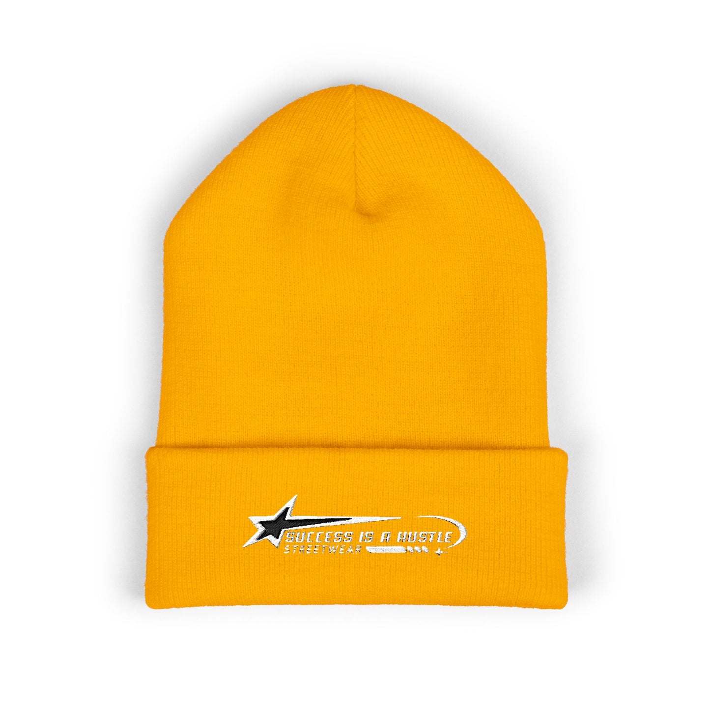 S.I.A.H "Hustle Orbit" (White Edition) Classic Cuffed Beanie
