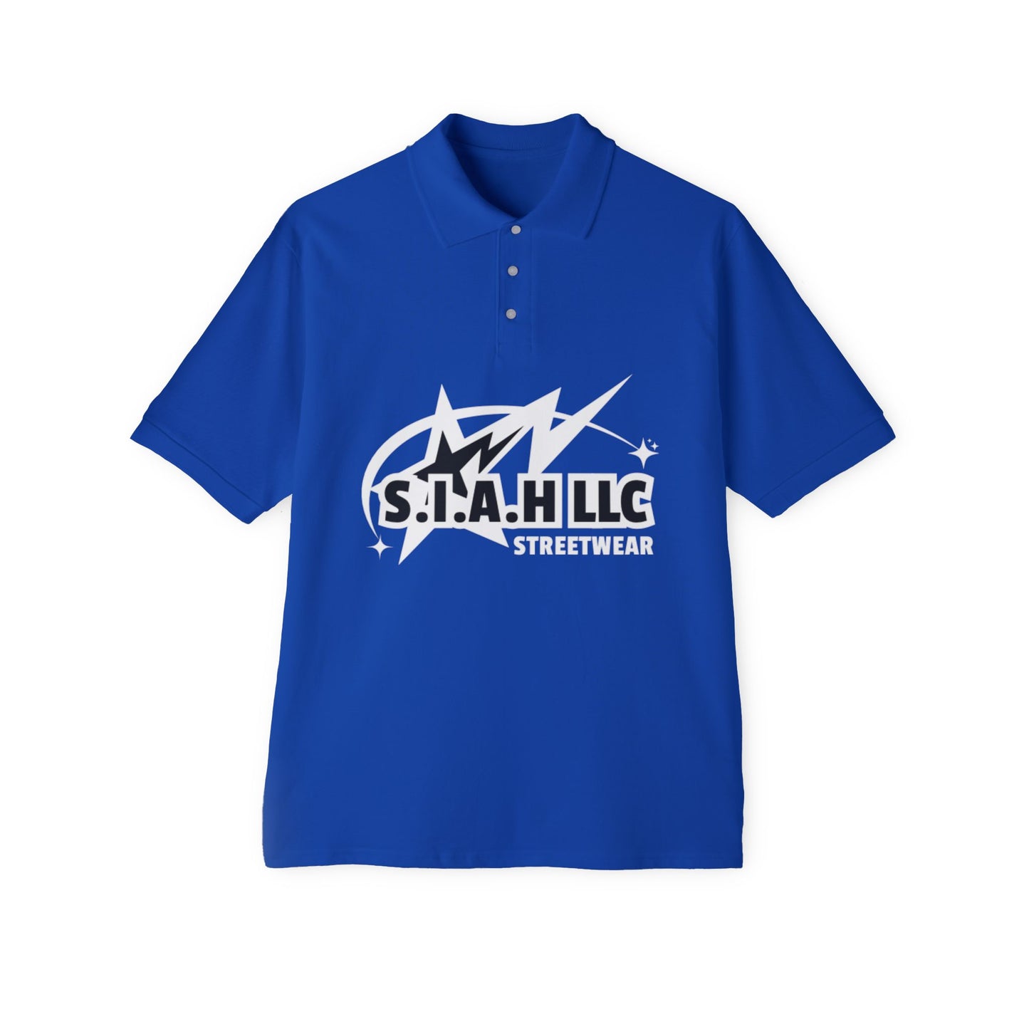 S.I.A.H "Shockwave Standard" (White Edition) Men's Piqué Polo