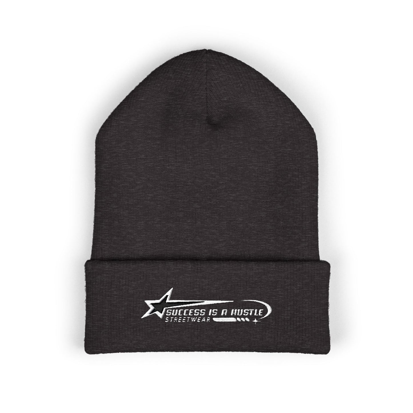 S.I.A.H "Hustle Orbit" (White Edition) Classic Cuffed Beanie