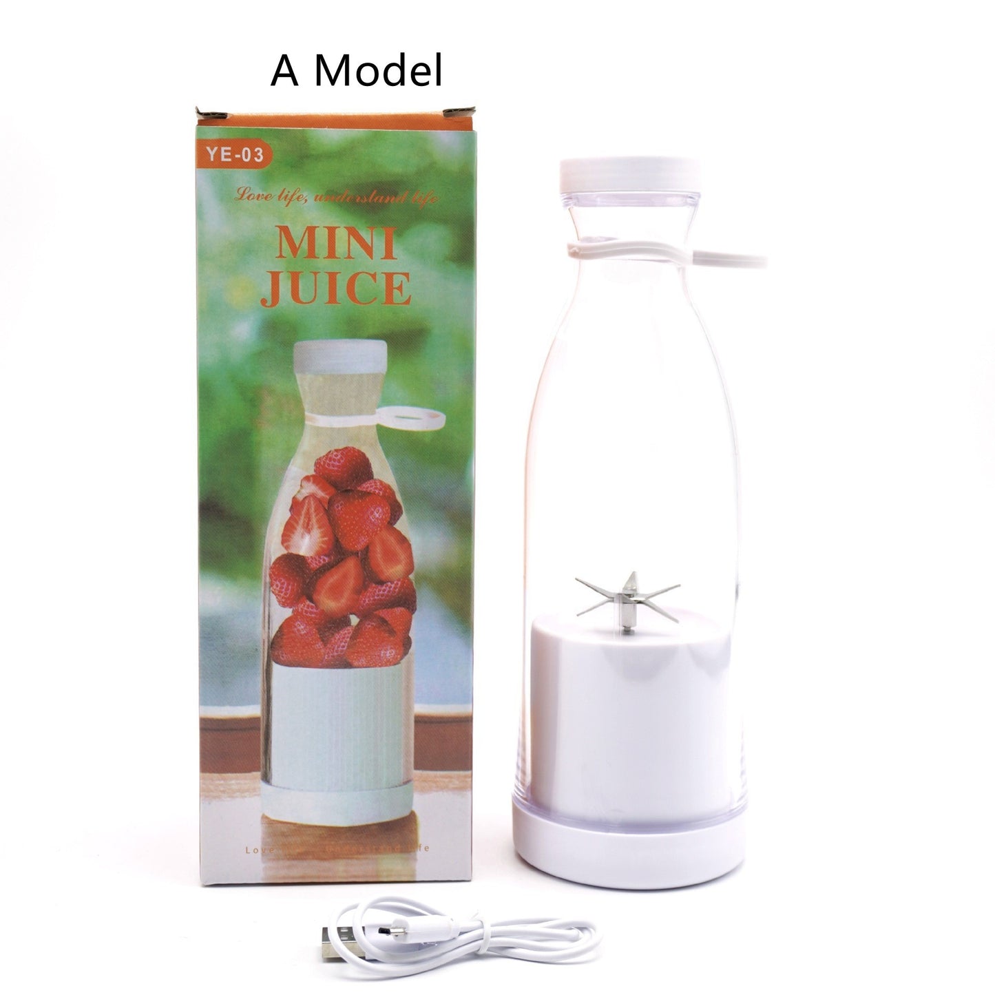 USB Electric Household 6-Leaf Cutter Head Wine Bottle Juicer Cup