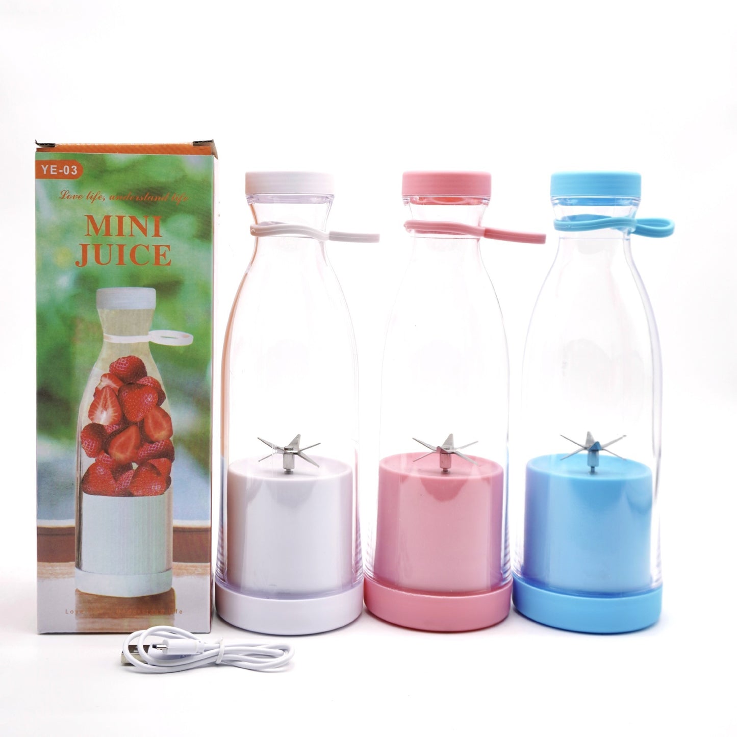 USB Electric Household 6-Leaf Cutter Head Wine Bottle Juicer Cup